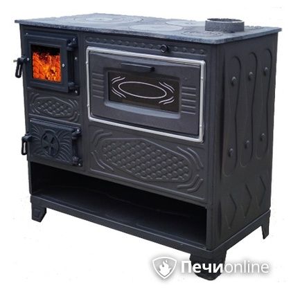 Отопительно-варочная печь МастерПечь ПВ-05С с духовым шкафом, 8.5 кВт